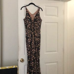 Maxi gold and black sequin dress Nordstrom